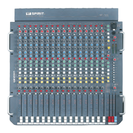 Spirit MT-166 User Manual