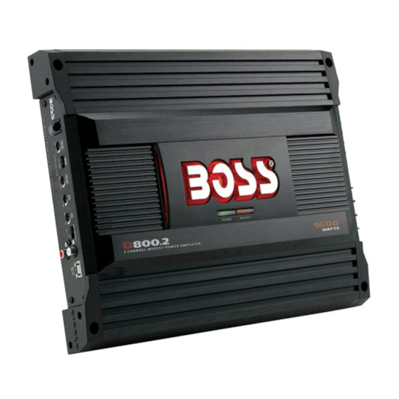 Boss Audio Systems Diablo D800.2 Manuals