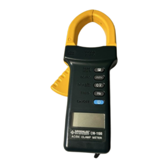 Greenlee CM-1100 Instruction Manual