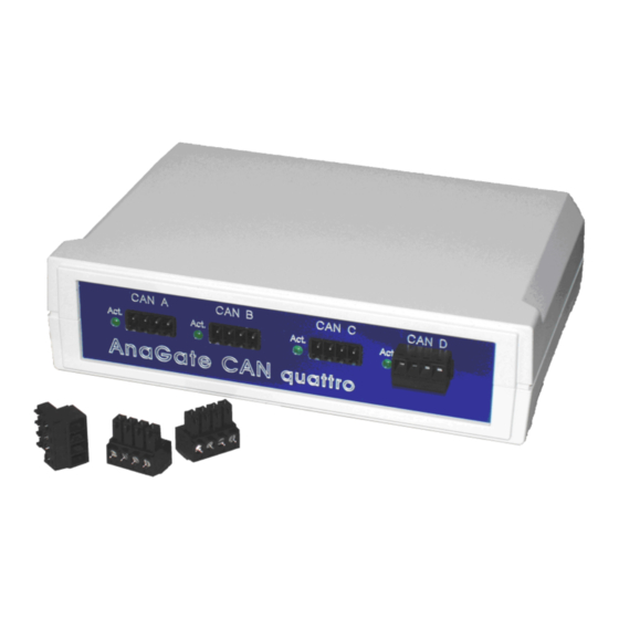 Analytica AnaGate CAN quattro User Manual