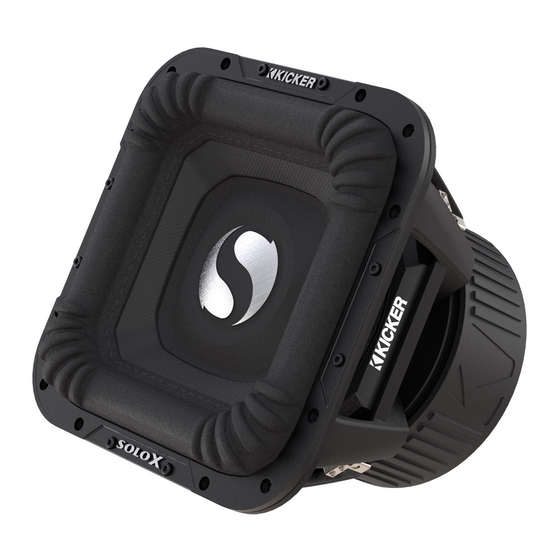 Kicker SOLOX Technical Manual