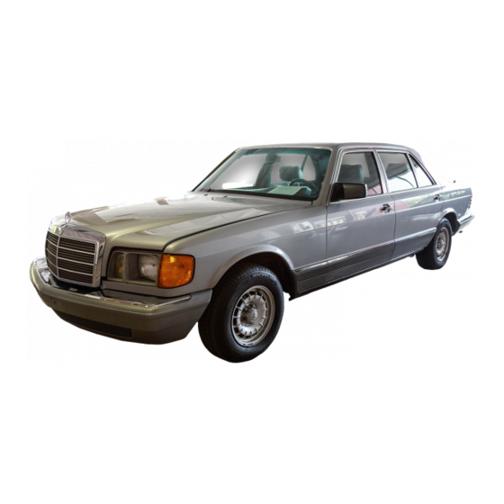 Mercedes-Benz 380 SEL 126 1981 Owner's Manual