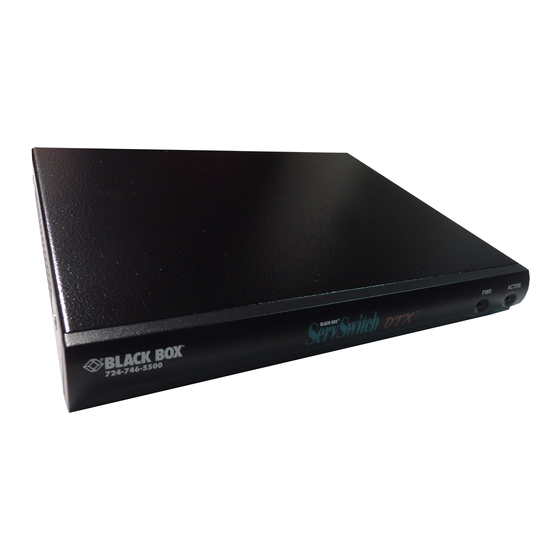 Black Box ServSwitch DTX5000-T User Manual