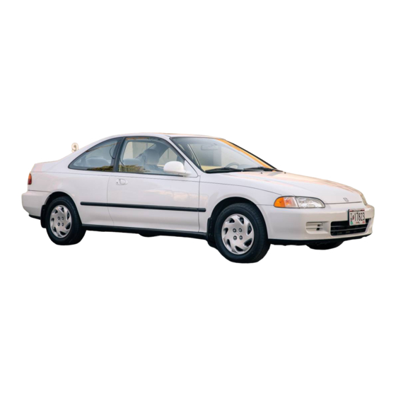 Honda 1994 Civic Coupe Online Reference Owner's Manual