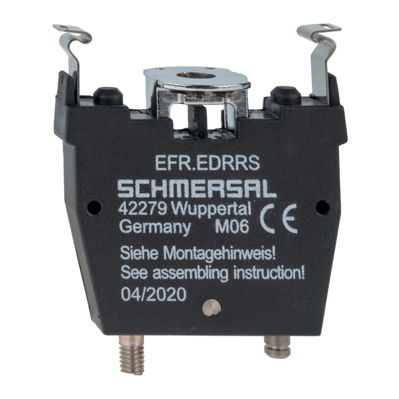 schmersal EDR EFR Operating Instructions Manual