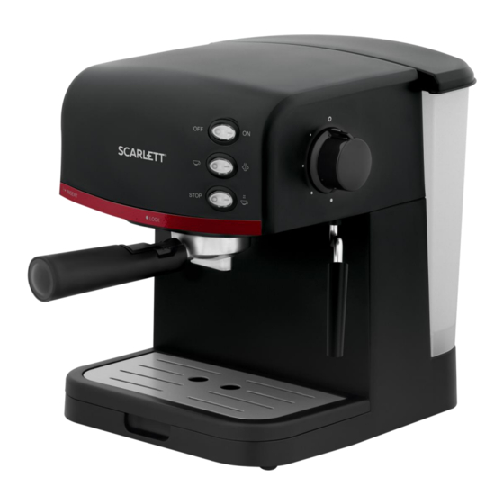 User Manuals: Scarlett SC-CM33017 Espresso Coffee Maker