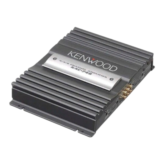 Kenwood KAC-848 Instruction Manual