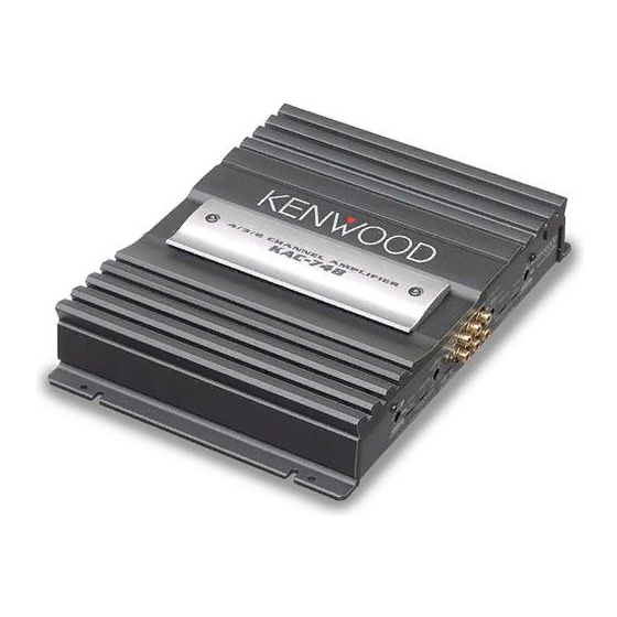 Kenwood KAC-848 Instruction Manual