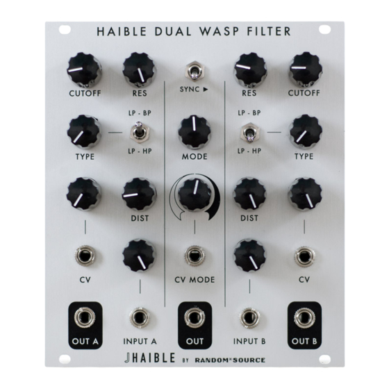 Random*Source JHAIBLE Dual WASP Filter Manual