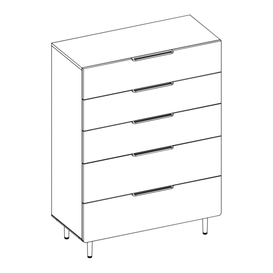Article NERA 5 Drawer Chest Assembly Instructions Manual