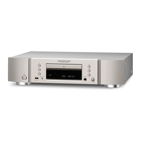 Marantz CD6006 Quick Start Manual