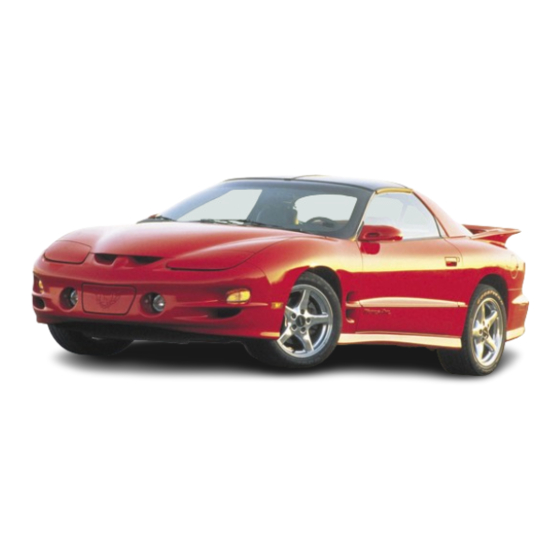 Pontiac 2001 Firebird Owner's Manual