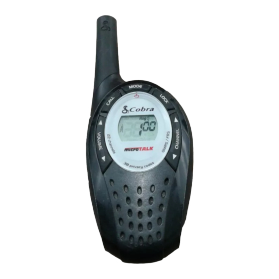 Cobra microTALK PR245 Owner's Manual