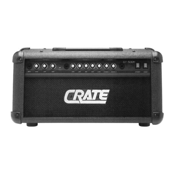 Crate GT-500H Owner's Manual