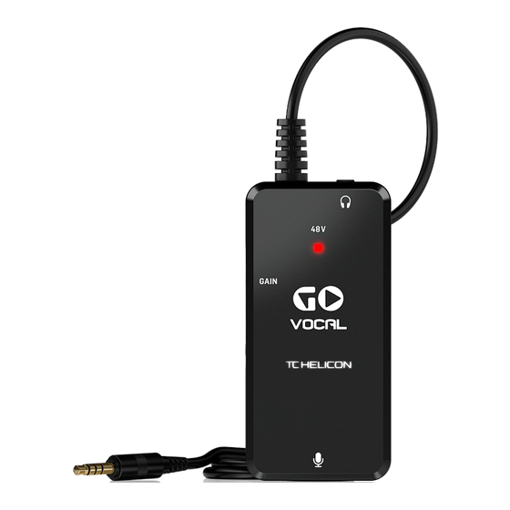 TC-Helicon GO VOCAL Quick Start Manual