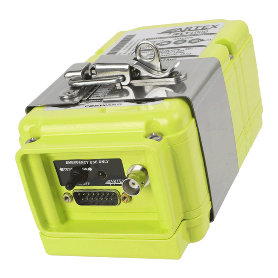 ARTEX ELT 1000 Description, Operation, Installation And Maintenance Manual
