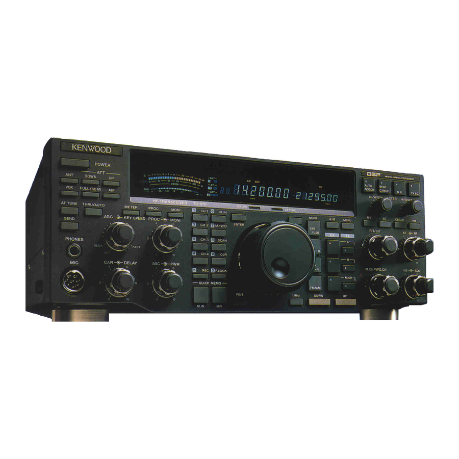 KENWOOD TS-870S TRANSCEIVER INSTRUCTION MANUAL