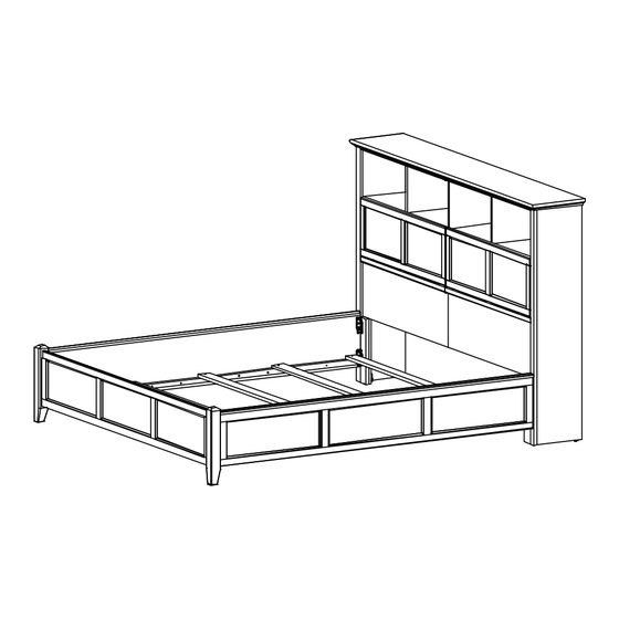 Whittier Wood Furniture McKenzie Queen Classic Bookcase Bed 2843 Assembly Instructions Manual