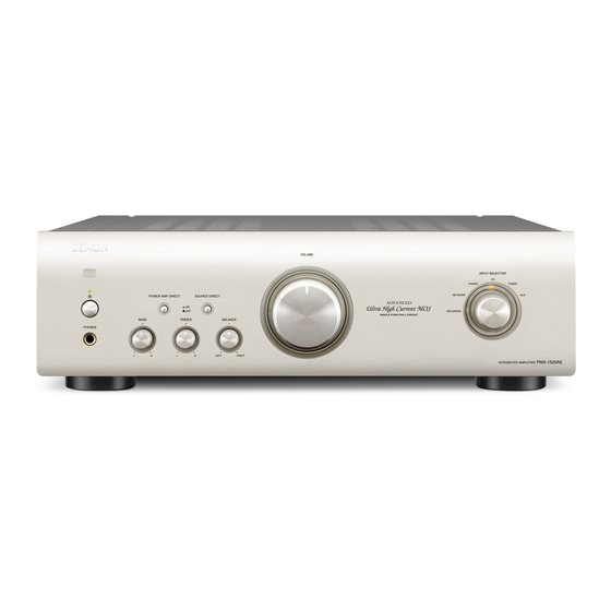 Denon PMA-1520AE Owner's Manual