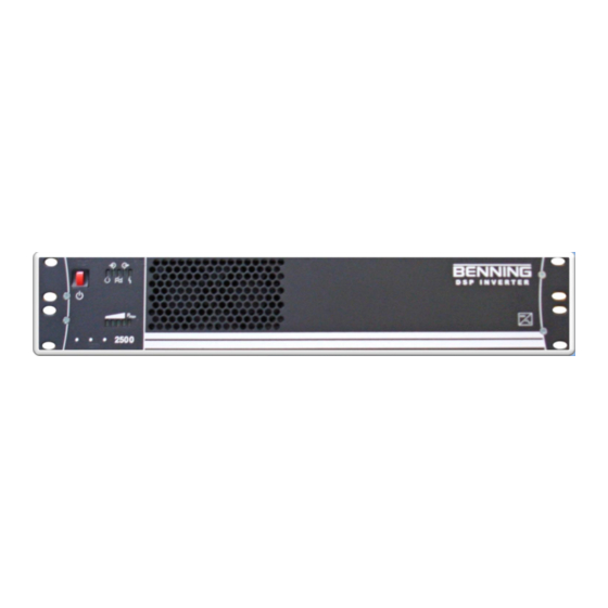 Benning DSP 2500 Operation And Maintenance Manual