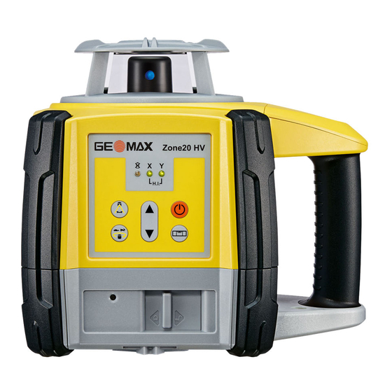 GeoMax Zone20 HV Quick Manual