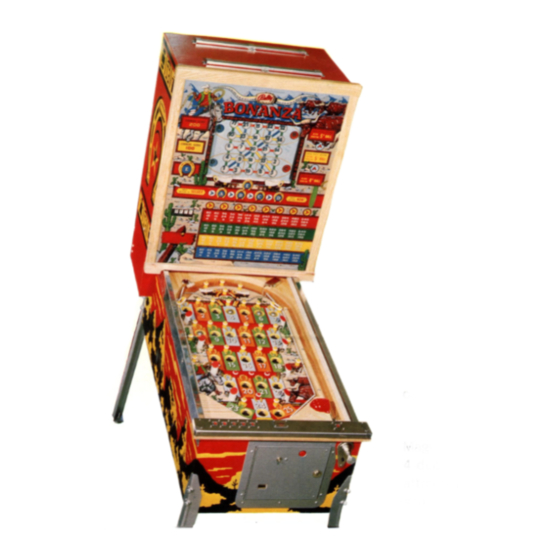 Bally BONANZA Service Manual & Parts Manual