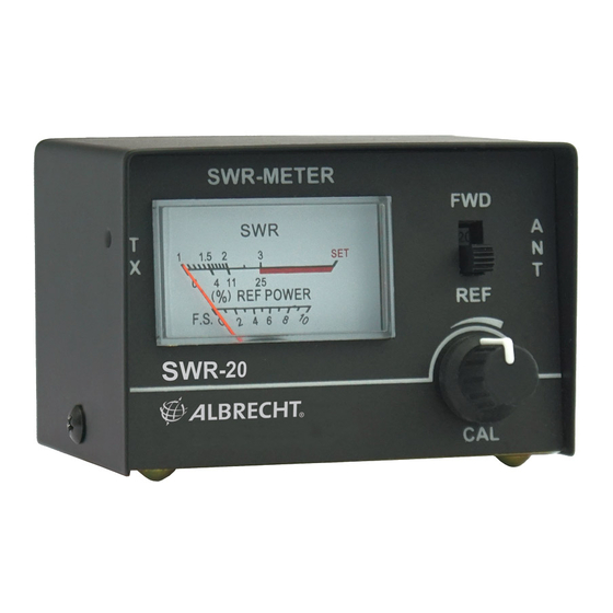 Albrecht SWR-20 Manual