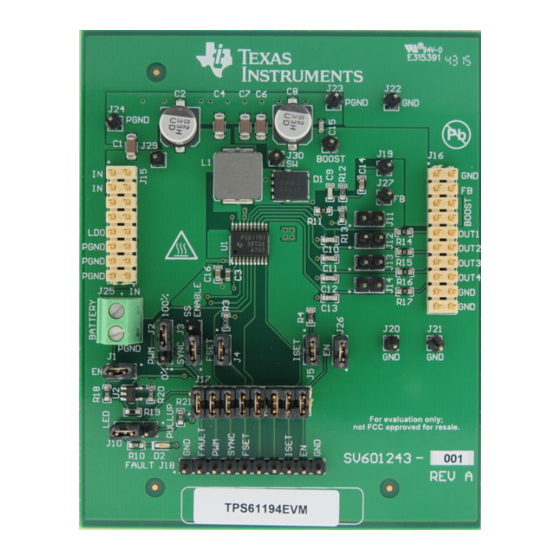 Texas Instruments TPS61194xEVM Manuals