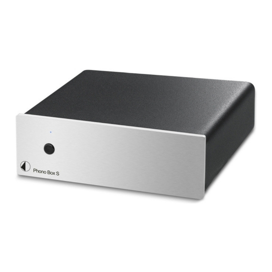 Box-Design Pro-Ject Phono Box S Instruction Manual