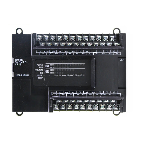 User Manuals: Omron CP1E-N**S*D Series Logic Controller
