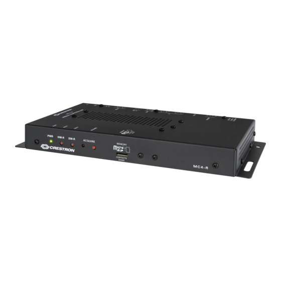 Crestron 4 Series Quick Start Manual