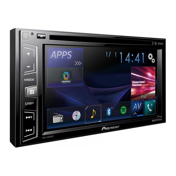 Pioneer AVH-X2800BT Installation Manual