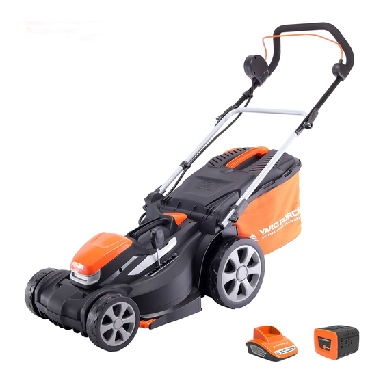 Yard force GR40 Cordless Lawnmower Manuals