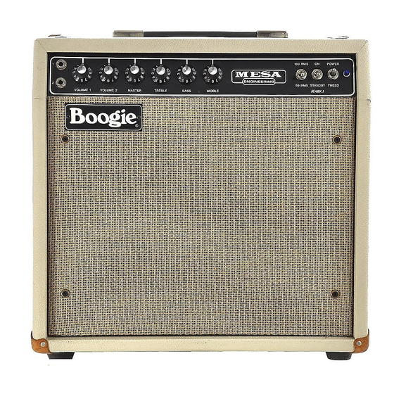 Mesa/Boogie MARK 1 RE-ISSUE Owner's Manual