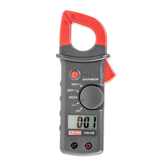 RS PRO ICM33II Instruction Manual