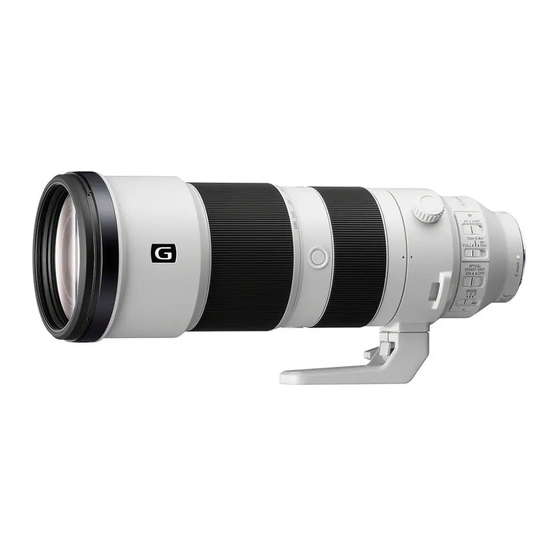 Sony FE 200-600mm FS.6-6.3 G OSS Quick Start Manual