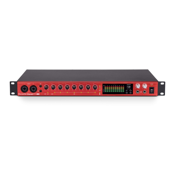 Focusrite Clarett 8Pre USB User Manual