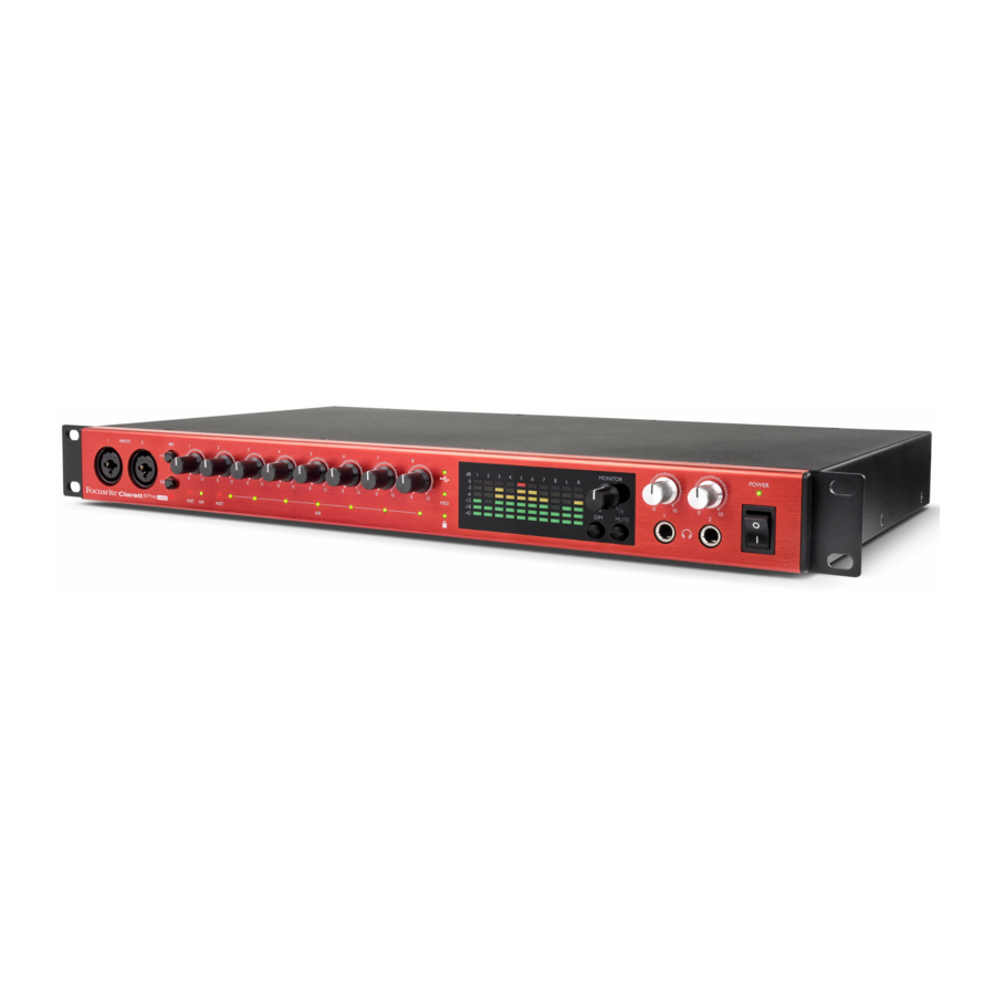 Focusrite Clarett 8Pre USB - Audio Interface Manual