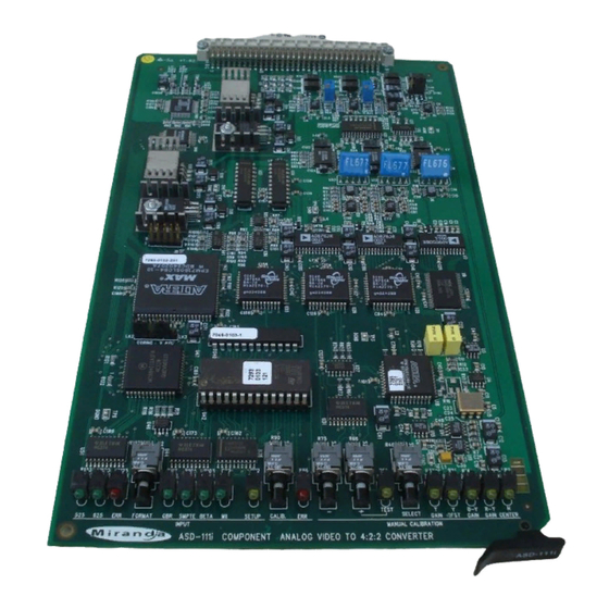 Miranda ASD-111i Manual To Installation And Operation