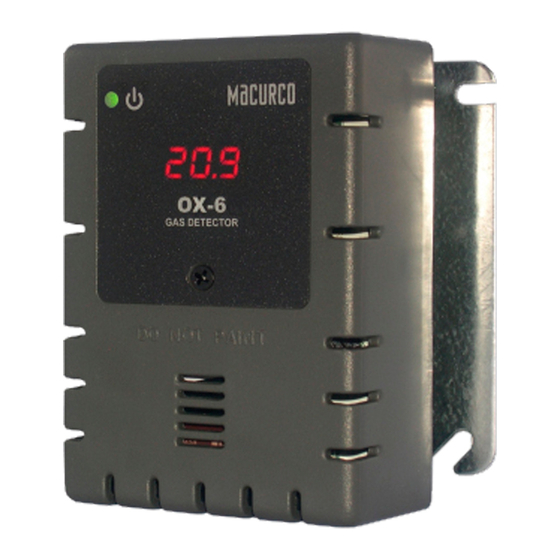 Macurco OX-6 User Instructions