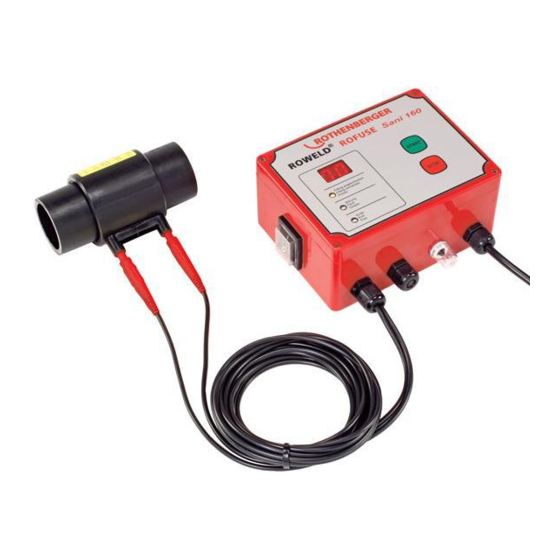 Rothenberger ROWELD ROFUSE Sani 160 Instructions For Use Manual