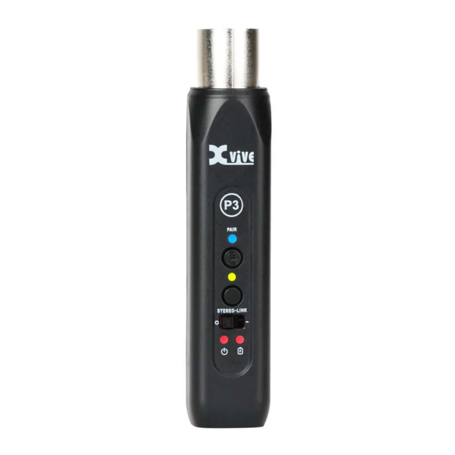 Xvive P3, P3D - Bluetooth Audio Receiver Manual