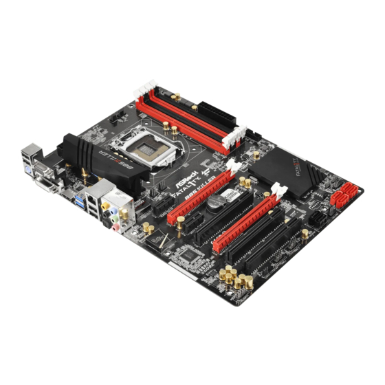 ASROCK Fatal1ty B85 Killer Quick Install Manual