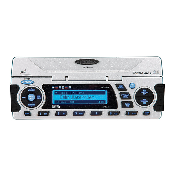 Jensen JMS7010 Installation And Operation Manual