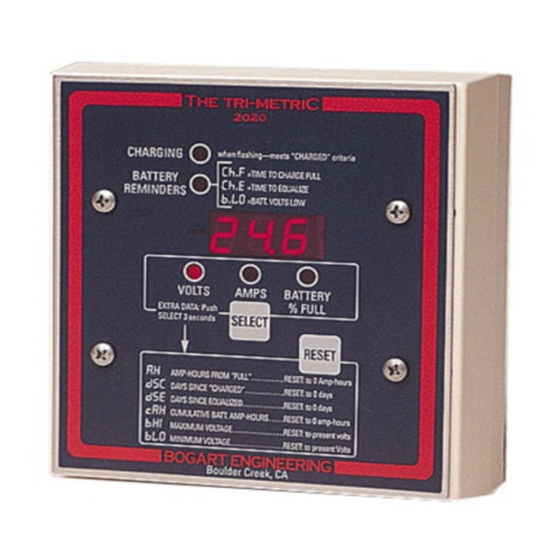 Bogart Engineering TriMetric 2020 Orientation Manual