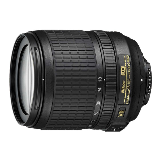 Nikon AF-S DX NIKKOR 18-105mm f/3.5-5.6 ED VR User Manual