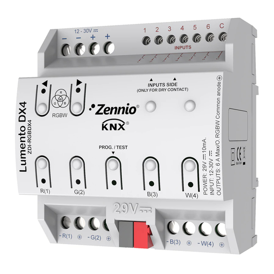 Zennio Lumento DX4 Technical Documentation