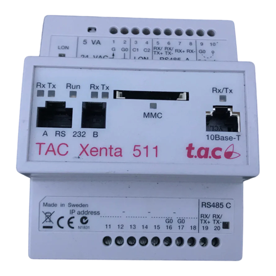 TAC Xenta 511 Handbook