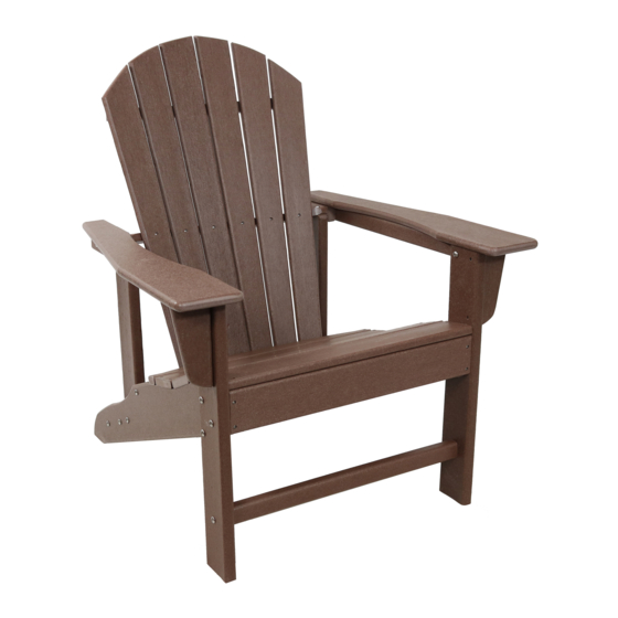 Sunnydaze Decor RAISED ADIRONDACK CHAIR Assembly Instructions