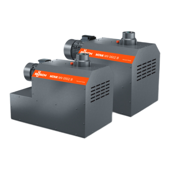 BUSCH Mink MV 0502 B Installation And Operating Instructions Manual